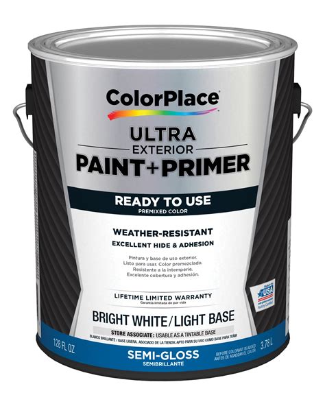 Ready mixed color, White and Black, so ready to grab off shelf and go; Recommended for aluminum, wood siding, doors and trim; Washable and durable exterior white paint; Easy application and clean-up; Vinyl siding and similar plastic composites should not be painted with a color darker than the original color. . Color place paint